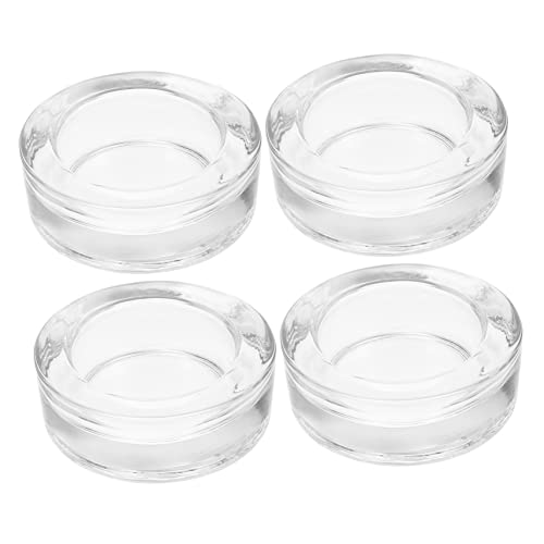 TOPBATHY 4stücke Teiliges Kristall Teelichthalter Aus Glas Runde Elegante Kerzenhalter Für Romantische Anlässe Hochzeiten Und Dekorationen von TOPBATHY