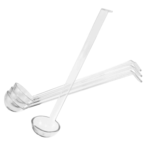 TOPBATHY 4 Stücke Vakuum -Gefrierlöffel Servieren von Suppenpunschkelle servieren Suppencocktailpartys Köpfen Gewürze Sauce Soße Kelle Kögelpunsch Löffel für Gewürze Stk Transparent von TOPBATHY