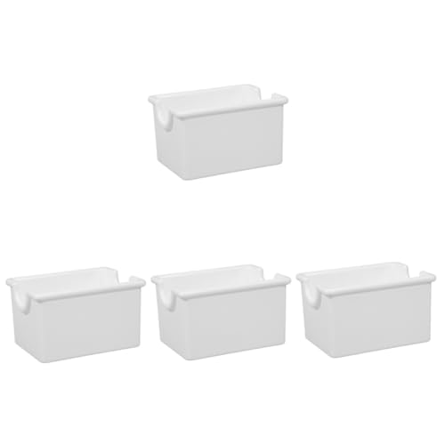 TOPBATHY 4er-Box Aufbewahrungsbox Für Teebeutel Aufbewahrung Von Teebeuteln Organizer Für Teepakete Behälter Für Zuckertüten Kaffeepadhalter Teebeutelhalter Acryl Weiß Wiederverwendbar von TOPBATHY
