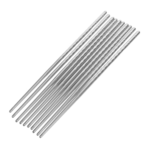 TOPBATHY 5 Paare Edelstahl Essstäbchen Spiralförmig Anti rutsch Hitzeresistent Leicht Wiederverwendbar Japanisch Koreanisch Tischgeschirr Für Hot Pot Spülmaschinenfest TOPBATHY 5 Paare Edelstahl Essstäbchen Spiralförmig Anti rutsch Hitzeresistent Leicht Wiederverwendbar Japanisch Koreanisch Tischgeschirr Für Hot Pot Spülmaschinenfest von TOPBATHY