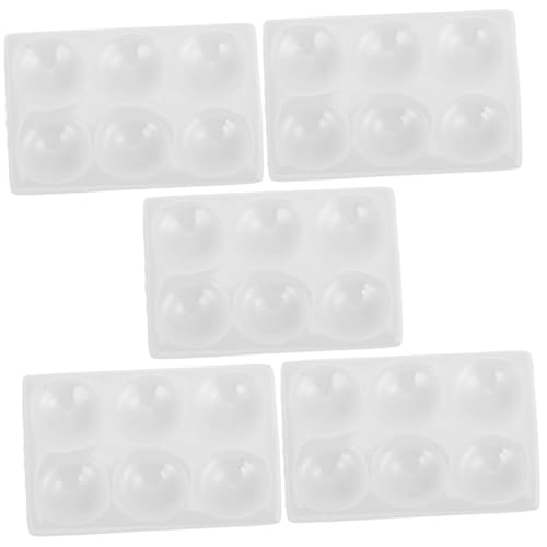 TOPBATHY 5 Stck. Reaktionsplatte Aus Keramik Porzellan-spotting-reaktionsplatte Laborexperimentplatten Laborskala Experiment Reaktionsplatte 6-loch-reaktionsbretter Teller Weiß von TOPBATHY