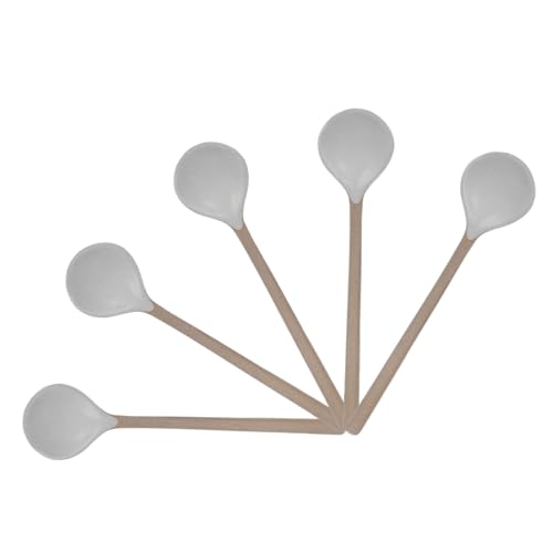 TOPBATHY 5 Stück Keramik -Gewürzlöffel süße Kaffeelöffel Kaffee rühren Löffel kleine Keramiklöffel kleine Löffel zum Nachtisch Zuckerlöffel für Kaffee von TOPBATHY