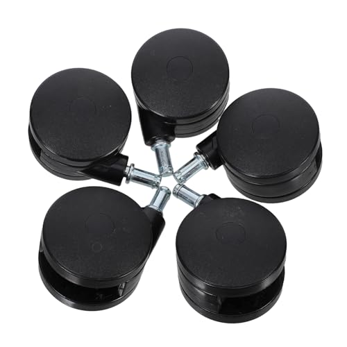 TOPBATHY 5 Stück Teiliges Möbelrollen aus Verschleißfestem Material Leise und Drehbar Geeignet für Schreibtisch Bürostuhl Kommode für Parkett und Hartböden Einfache Montage von TOPBATHY