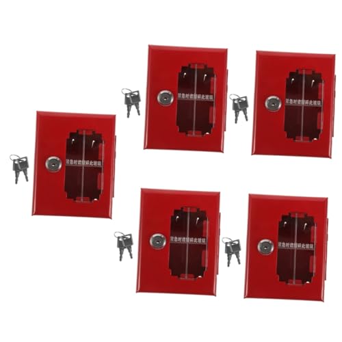 TOPBATHY 5 Stücke Box Feuer Schlüssel Box Notfall Türschloss Boxen Schlüssel Halter Lock Boxen Für Schlüssel Schlüssel Locker Rot Legierung von TOPBATHY