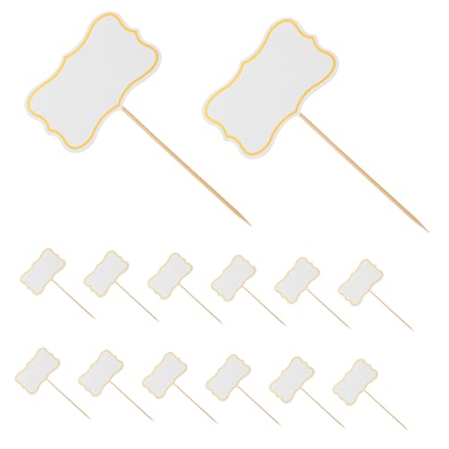 TOPBATHY 50 Stück Käse -tag -flagge Käsedekorationen Lebensmitteletiketten Käseetiketten Für Wurstwaren Zeichen Für Käse Käsebrettschilder Buffetetiketten Für Wurstwaren Weiß von TOPBATHY