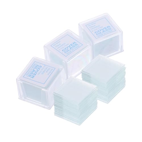 TOPBATHY 500 Stück Mikroskop objektträger und Quadratische Deckgläser Robustes Glas Kompatibel mit Compound Stereomikroskopen Vielseitig Einsetzbar für Labor und Biologie von TOPBATHY