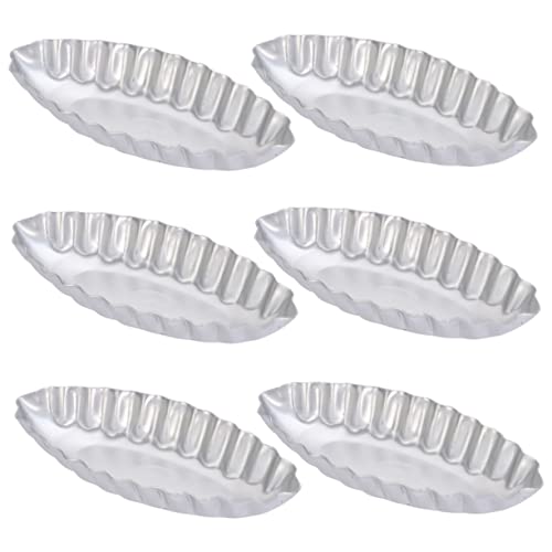 TOPBATHY 6stücke Teiliges Aluminiumlegierung Backformen Schiffchenförmige Kuchen Und -moulds Antihaftbeschichtet Für Backen Von Kuchen Und Eierkuchen von TOPBATHY
