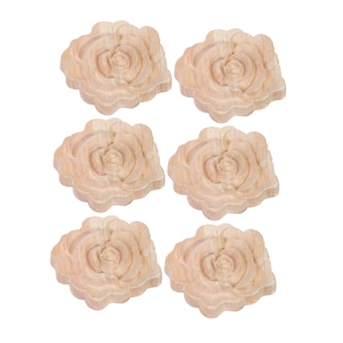 TOPBATHY 6 Stück Teiliges Europäischer Vintage Rosenapplikationen aus Dekorative Möbel und Wandverzierung für Schrank Tür und Kommode Abnehmbare Blumenornamente von TOPBATHY
