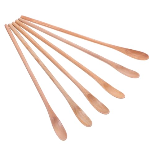TOPBATHY 6 Stück Teiliges Holzlöffel mit Langem Griff Vielseitige Dessert und Honigrührer Natürliche Holz Rührlöffel für Kaffee Tee und Zucker Kompakt Robust für Hohe Tassen TOPBATHY 6 Stück Teiliges Holzlöffel mit Langem Griff Vielseitige Dessert und Honigrührer Natürliche Holz Rührlöffel für Kaffee Tee und Zucker Kompakt Robust für Hohe Tassen von TOPBATHY