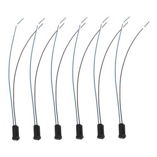 TOPBATHY 6 Stück Teiliges Lampenfassung aus Kunststoff mit Hitzebeständigem Ptfe Kabel Langlebig und Vielseitig Einsetzbar für Wohn und Gewerbelampen Einfache Montage für Niederspannungs TOPBATHY 6 Stück Teiliges Lampenfassung aus Kunststoff mit Hitzebeständigem Ptfe Kabel Langlebig und Vielseitig Einsetzbar für Wohn und Gewerbelampen Einfache Montage für Niederspannungs von TOPBATHY