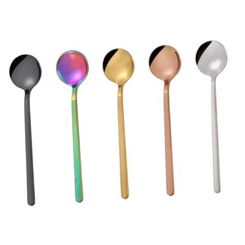 TOPBATHY 6 Stück Teiliges Mini-rundlöffel aus Edelstahl Lange Kaffeelöffel in Rosegold Poliert Rutschfester Griff zum Rühren von Kaffee Zucker und Desserts Spülmaschinenfest TOPBATHY 6 Stück Teiliges Mini-rundlöffel aus Edelstahl Lange Kaffeelöffel in Rosegold Poliert Rutschfester Griff zum Rühren von Kaffee Zucker und Desserts Spülmaschinenfest von TOPBATHY