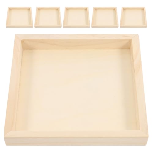 TOPBATHY 6st Kunsttablett Kleine Holztabletts Puzzle-zubehör Würfeltablett Aus Holz -tablett Dekotablett 3D-Puzzles Maltablett Leinwandhalter DIY Sortiermaschine Hölzern Bambus 4X TOPBATHY 6st Kunsttablett Kleine Holztabletts Puzzle-zubehör Würfeltablett Aus Holz -tablett Dekotablett 3D-Puzzles Maltablett Leinwandhalter DIY Sortiermaschine Hölzern Bambus 4X von TOPBATHY