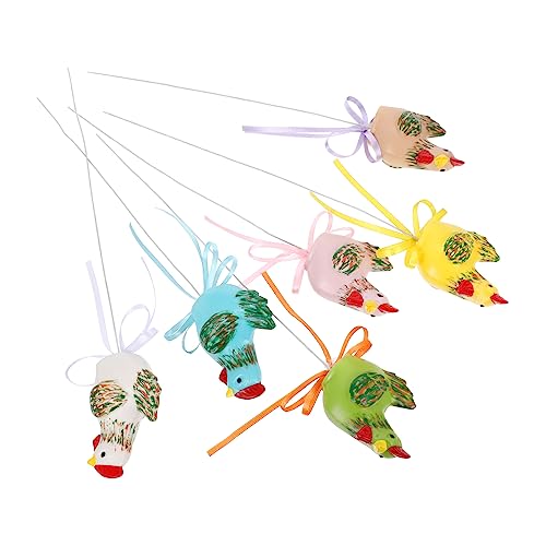 TOPBATHY 6st Simulierte Tierstecklinge Plastikkörbe Kränze Im Freien Ostereier Zum Bemalen Osterhasen-Dekorationen Ostertier Blumentopf Dekoration Tierdekoration Festival-Tier-Ornament Hahn von TOPBATHY