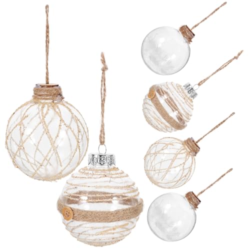 TOPBATHY 6st Weihnachtsdekorationskugel Feiertagsballverzierungen Weihnachtsbaumschmuck Weihnachtskugel Zum Aufhängen Klare Weihnachtskugeln Boho-weihnachtsschmuck Das Haustier von TOPBATHY