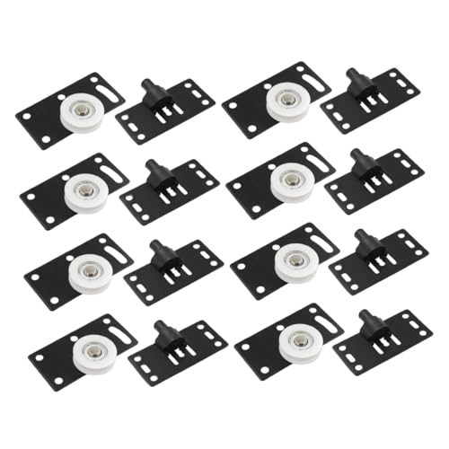 TOPBATHY 8 Paare Pulley Räder für Schrank Türen Nylon Gleiträder für Schiebetüren Schwarz für Schlafzimmer Wohnzimmer und Badezimmer TOPBATHY 8 Paare Pulley Räder für Schrank Türen Nylon Gleiträder für Schiebetüren Schwarz für Schlafzimmer Wohnzimmer und Badezimmer von TOPBATHY