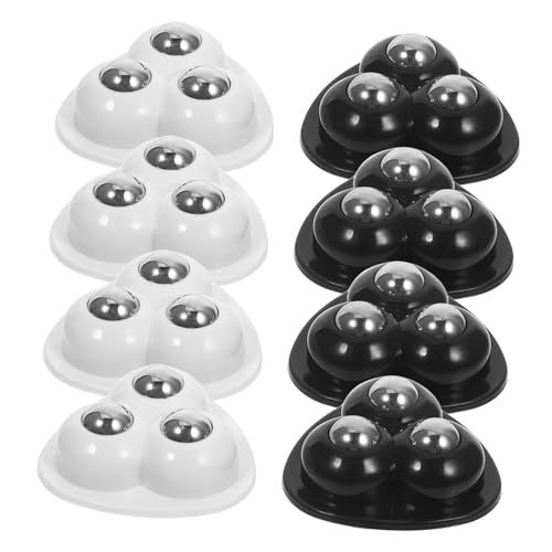 TOPBATHY 8 Stück Teiliges Selbstklebende Möbel-lenkrollen Klein mit Drehbaren Dreifachkugellagern Geräuschreduzierend für Möbel Aufbewahrungsboxen Küchengeräte Schwarz und Weiß TOPBATHY 8 Stück Teiliges Selbstklebende Möbel-lenkrollen Klein mit Drehbaren Dreifachkugellagern Geräuschreduzierend für Möbel Aufbewahrungsboxen Küchengeräte Schwarz und Weiß von TOPBATHY