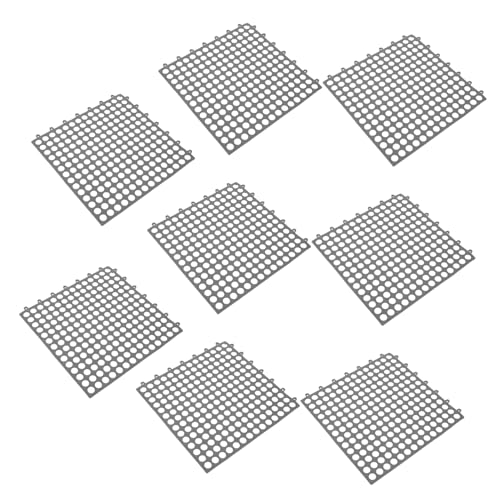 TOPBATHY 8 Stück Teppich wasserdichte Matten Terrassenboden Fußmatten Für Den Innenbereich Poolmatte Ablassen Badematten Für Badezimmer rutschfeste Duschmatte Garagenbodenmatte Grey Plastik von TOPBATHY