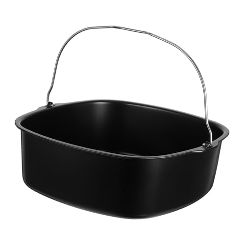 TOPBATHY Airfryer Backform Quadratisch Carbonstahl Wiederverwendbar Robust Langlebig für Kuchen und Aufläufe Geeignet Zubehör für Heißluftfritteuse von TOPBATHY