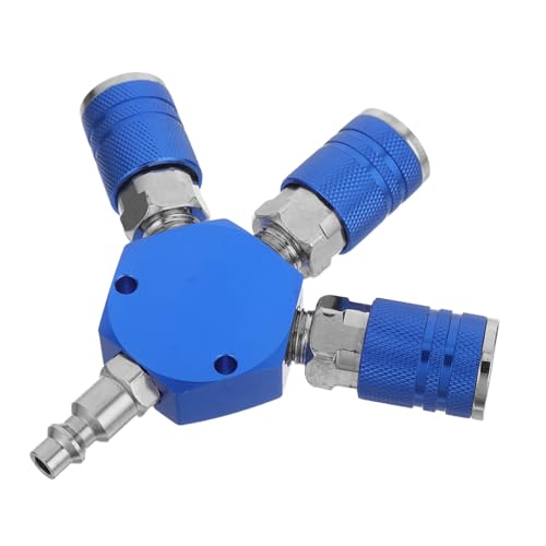 TOPBATHY Aluminium Pneumatik Verteiler Npt Luftschnellkupplung Schnellverbinder für Industrielle Druckluftsysteme Auslaufsicher Leichte Robuste Bauweise von TOPBATHY