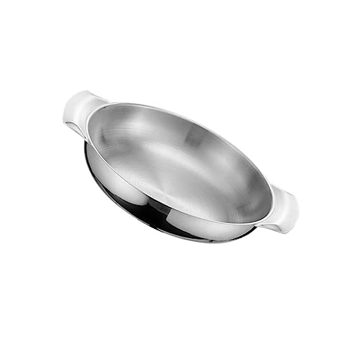 TOPBATHY 16 Cm Silber Doppelgriff Topf Koreanische Meeresfrüchte Topf Edelstahl Kochtopf Mehrzweck Kochtopf von TOPBATHY