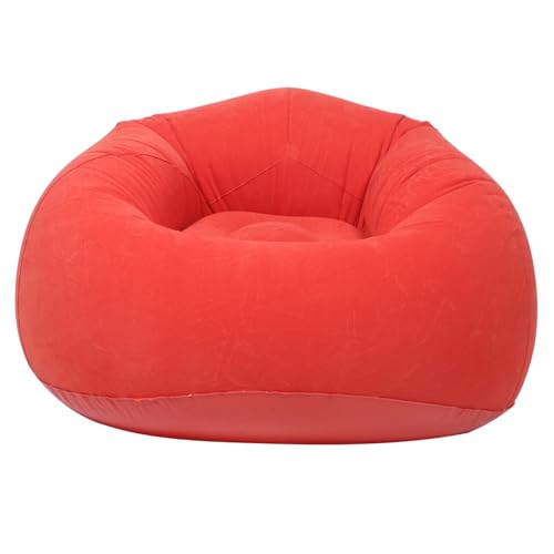 TOPBATHY Aufblasbares Wasserdichtes Camping-Sofa mit Schneller Befüllung Tragbarer Faltbarer Lounge-Sessel für Outdoor Wohnzimmer Schlafzimmer Entspannender Lazy Chair in Rosé von TOPBATHY