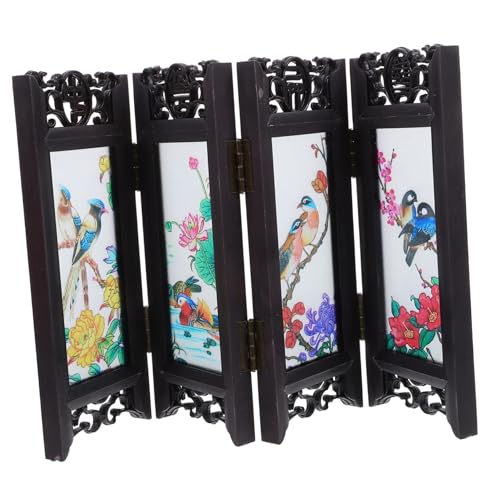 TOPBATHY Mini-faltschirm Chinesischer Stil Schreibtisch-faltschirm Als Paravent-Dekoration Traditionelles Faltpaneel Für Heimdekorationen Kleiner Faltschirm Als Raumteiler Oder Wandpaneel von TOPBATHY