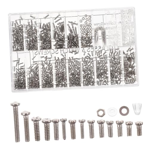 TOPBATHY Brillen Schraubenset mit Aufbewahrungsbox Vielseitige Feinschrauben für Nasenpads und Fassungen Praktisches Reparaturwerkzeug für Brillen Sonnenbrillen Uhr und Optikerbedarf TOPBATHY Brillen Schraubenset mit Aufbewahrungsbox Vielseitige Feinschrauben für Nasenpads und Fassungen Praktisches Reparaturwerkzeug für Brillen Sonnenbrillen Uhr und Optikerbedarf von TOPBATHY