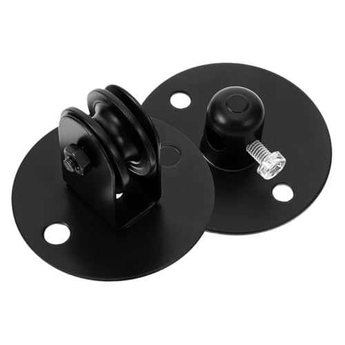 TOPBATHY Deckenbefestigung Riemenscheibe aus Metall Pulley Wheel für Pendelleuchten Abnehmbare Umlenkrolle zur Flexiblen Lampenpositionierung Dunkles Design Einfache Installation von TOPBATHY
