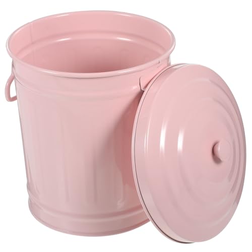 TOPBATHY Vintage Tischabfalleimer Mit Deckel Kompakter Mülleimer Für Schreibtisch Retro Design Abfallbehälter Für Büro Und Zuhause Für Stifte von TOPBATHY