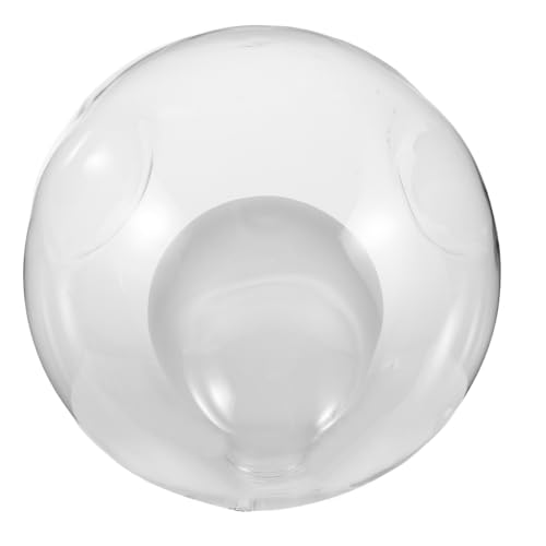 TOPBATHY Doppelschichtiger Glaslampenschirm Fassung Kugelförmiger Lampenschirm mit Dreifacher Vertiefung Hitzebeständig Design für Wohnzimmer Geeignet als Ersatz für Deckenleuchten und von TOPBATHY
