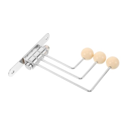 TOPBATHY Drehbarer Garderobenhaken aus Holz und Metall Faltbare Wandmontage Platzsparend Robust Multifunktional für Mäntel Hüte Taschen für Schlafzimmer Flur Bad Büro Modernes Design von TOPBATHY