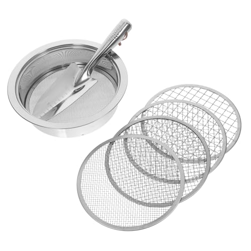 TOPBATHY Edelstahl Bodensieb Gartensieb mit Siebmaschen und Schaufel Robustes Kompost Erd-sieb für Effiziente Bodenfilterung und Steinentfernung TOPBATHY Edelstahl Bodensieb Gartensieb mit Siebmaschen und Schaufel Robustes Kompost Erd-sieb für Effiziente Bodenfilterung und Steinentfernung von TOPBATHY