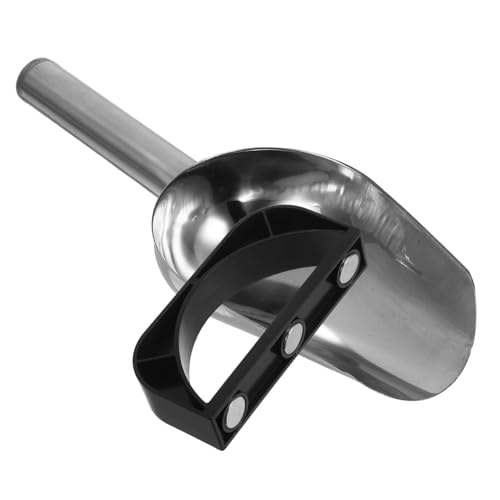 TOPBATHY Edelstahl Eisportionierer Set mit Magnetischem Halter Vielseitiger Eisschaufel und Wandhalterung für Bar Küche Gefrierschrank Trockenfutterscheffel und Zuckerschaufel Geeignet von TOPBATHY
