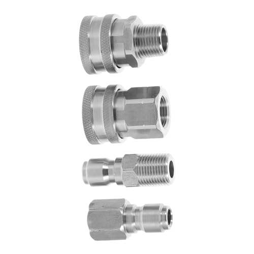 TOPBATHY Edelstahl Npt Hochdruckreiniger Adapter mit Innen Außengewinde Vielseitige Verbindung für Gartenschläuche und Wasserrohre Robustes Verbindungskit von TOPBATHY