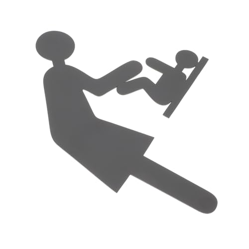 TOPBATHY Edelstahl Toilettenschild Bereich Schwarz Lackiert Langlebiges Wc Türschild für Waschraum Modernes Washroom Sign Pflegeleicht und Sichere Beschilderung von TOPBATHY