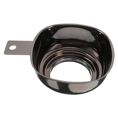 TOPBATHY Edelstahl Trichter mit Großem Öffnungsdurchmesser und Ergonomischem Griff Breiter Einfülltrichter für Einmachgläser und Flaschen Küchenzubehör Schwarz Langlebiger von TOPBATHY
