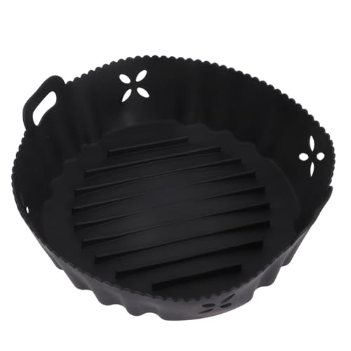 TOPBATHY Einsätze Für Luftfritteusenkörbe Heißluftfritteuse Wiederverwendbar Backmatte Für Die Luftfritteuse Backen in Der Heißluftfritteuse Heißluftfritteuse-pad Backpapier Kieselgel Black von TOPBATHY