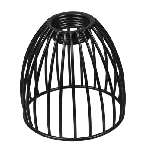 TOPBATHY Eleganter Mini-lampenschirm Aus Schmiedeeisen Käfig Lampenschirm Für Glühbirnen Käfig Deckenlampe Vintage-stil Schwarze Metallbirne von TOPBATHY