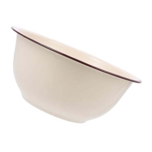 TOPBATHY Retro Emaille Schüssel Mit Großer Kapazität Tiefes Küchenbecken Vielseitige Emaille Schüssel Für Salate Obst Und Suppen Vintage Design Ohne Deckel TOPBATHY Retro Emaille Schüssel Mit Großer Kapazität Tiefes Küchenbecken Vielseitige Emaille Schüssel Für Salate Obst Und Suppen Vintage Design Ohne Deckel von TOPBATHY