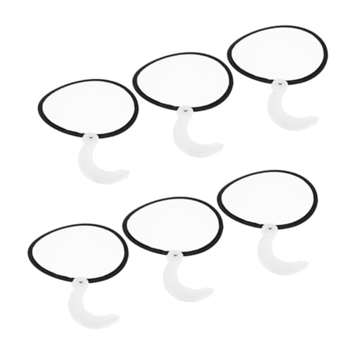 TOPBATHY Faltbares Handfächer-Set 6-teilig Leichte Runde Fächer Dekorativer Fächer Blanker Runder Fächer Schnelle Kühlung Für Hochzeit Party von TOPBATHY