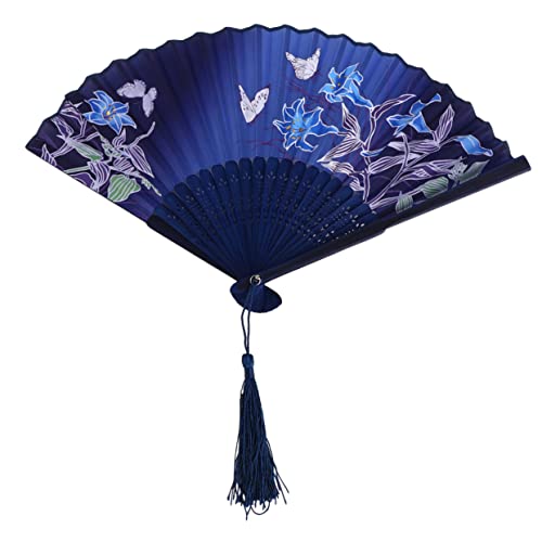 TOPBATHY Antiker Fächer Vintage-faltfächer Seidenblume Chinesischer Stil Handfächer Für Dekoration Partygeschenk von TOPBATHY