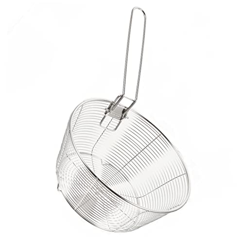 TOPBATHY Frittiernetzkorb Frittierkorb Aus Edelstahl Mit Griff Vielseitiger Snackbehälter Für Pommes Frites Und Hühnchen von TOPBATHY