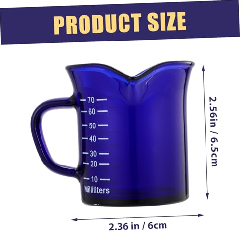 TOPBATHY Glas Kaffeebecher mit Messmarkierung Messbecher Milchglas für Haushalt und Büro Farbiges Glas Komfortabler Griff Vielseitig für Kaffee Milch und Wasser Geeignet von TOPBATHY