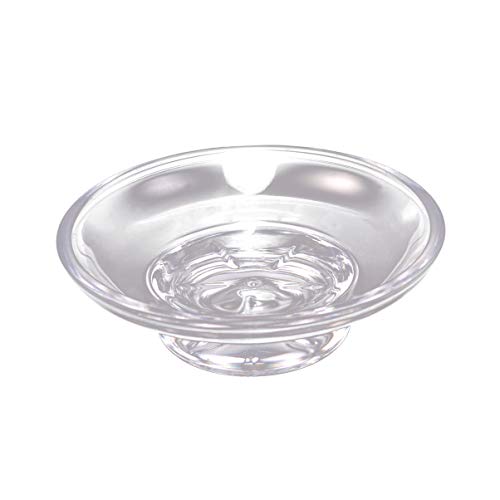 TOPBATHY Glas-Seifenschale für Essentials-Seifenschale transparent rund, Seifenhalter, dekorativ, für Dusche, Badewanne, Waschbecken, Küchenspüle TOPBATHY Glas-Seifenschale für Essentials-Seifenschale transparent rund, Seifenhalter, dekorativ, für Dusche, Badewanne, Waschbecken, Küchenspüle von TOPBATHY