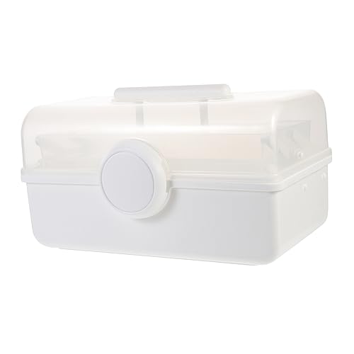 TOPBATHY Große Medizin Aufbewahrungsbox mit Hoher Kapazität Mehrschichtiger Staubschutz Transparenter Desktop Organizer Tragbar mit Griff für Zuhause Büro Reisen TOPBATHY Große Medizin Aufbewahrungsbox mit Hoher Kapazität Mehrschichtiger Staubschutz Transparenter Desktop Organizer Tragbar mit Griff für Zuhause Büro Reisen von TOPBATHY