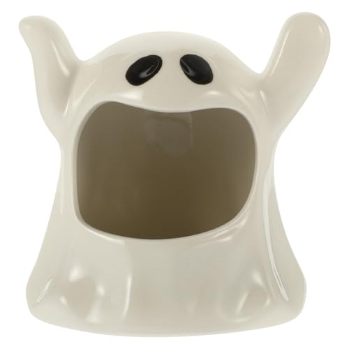 TOPBATHY Halloween Geister Kerzenhalter Teelichthalter Keramik Teelichthalter für Halloween Tisch Süßigkeitsschalen Kerzenständer Geist Kerze von TOPBATHY
