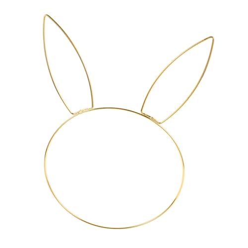 TOPBATHY Osterhase Metall Ornament Eisen Kreis Decor Handwerk Bunny Runde Metall Draht Kranz Rahmen von TOPBATHY