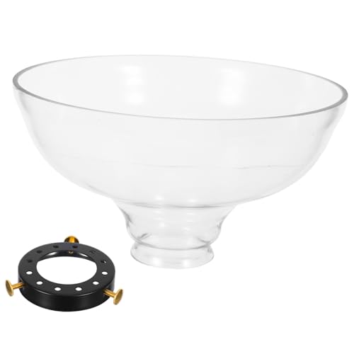 TOPBATHY Hochtemperaturbeständiger Handgeblasener Glaslampenschirm Klarer Trichterlampenschirm Dekorativer Ersatz für Pendelleuchten und Wandleuchten Transparent Gelblich Widerstandsfähig von TOPBATHY