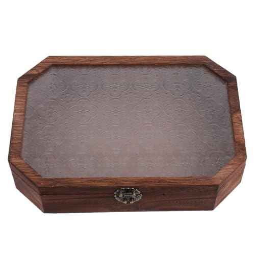TOPBATHY Holz Tee-aufbewahrungsbox Mit Schubladen Vintage-präsentationsbox Für Schreibtisch Organizer Für Teebeutel Kosmetika Und Kleine Gegenstände Mit Glasdeckel Und TOPBATHY Holz Tee-aufbewahrungsbox Mit Schubladen Vintage-präsentationsbox Für Schreibtisch Organizer Für Teebeutel Kosmetika Und Kleine Gegenstände Mit Glasdeckel Und von TOPBATHY