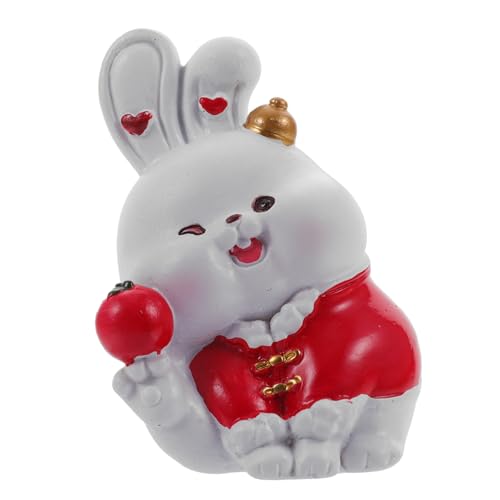 TOPBATHY Kaninchen-verzierung Sternzeichen Hase Figur Jahr Hasenverzierung Kaninchen Kristall Tierskulptur Osterhasen Dekoration Tierischer Briefbeschwerer Miniatur Harz Gold von TOPBATHY